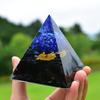 CZAOINCU Home Collections Natural Crystal 2.75 Inch Tree of Life Pyramid Lapis Lazuli and Obsidian Crystal Mental Purification Crystal Stone view 4