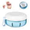 ExcellaElite Dental Retainer Case, Denture Bath Box Leakproof Retainer Boxs Portable Denture Cleaning Kit with Mirror Denture Cup Suitable for Removable Braces Storage Soaking Cleaning view 1