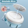 ExcellaElite Dental Retainer Case, Denture Bath Box Leakproof Retainer Boxs Portable Denture Cleaning Kit with Mirror Denture Cup Suitable for Removable Braces Storage Soaking Cleaning view 3