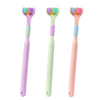 1/3pc Three Sided Toothbrush - 40g Denticle Brush, Teeth Cleaning Toothbrush | All Round Sensory Brush, Completely Wrap Teeth Care V Shaped Brush, Teeth Cleaning Brush for Casual Teeth Cleaning