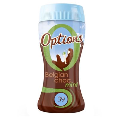 Generic Options Belgian Hot Chocolate Mint 220g - 2 Pack | Chocolate Mint Flavoured Instant Hot Drink.