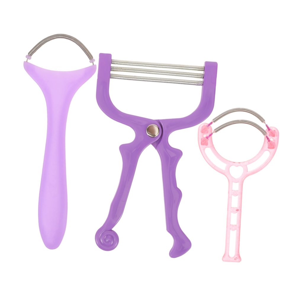 Beaupretty 3pcs Facial Hair Remover Spring Epilator Kit for Women Face and Chin Hair Removal Portable Threading Tool for Mustache Random Color