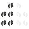 10 Pairs Silicone Adhesive Eyeglass Nose Pads, 3.5mm Thickness Adhesive Anti Slip Glasses Nose Grips with Air Bag for Glasses Sunglasses Thin Nose Pads Eyeglasses (Black+Clear) view 1