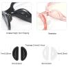 10 Pairs Silicone Adhesive Eyeglass Nose Pads, 3.5mm Thickness Adhesive Anti Slip Glasses Nose Grips with Air Bag for Glasses Sunglasses Thin Nose Pads Eyeglasses (Black+Clear) view 2