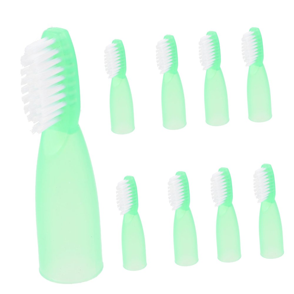 Beaupretty Prison Anti-self- Toothbrush 10pcs Mini Small Toothbrush Set Soft Short Handle Portable Cleaning Tool for Detention and Psychiatric Care, Light Green