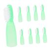 Beaupretty Prison Anti-self- Toothbrush 10pcs Mini Small Toothbrush Set Soft Short Handle Portable Cleaning Tool for Detention and Psychiatric Care, Light Green view 1