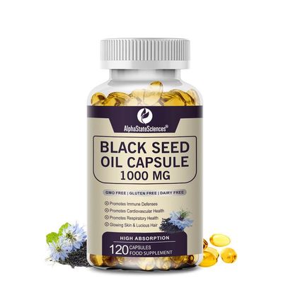 AlphaStateSciences Pureboost BlackSeed Oil: 1000mg SoftGels x 120 - Immune Support & Energy Blend - 2 Month Supply