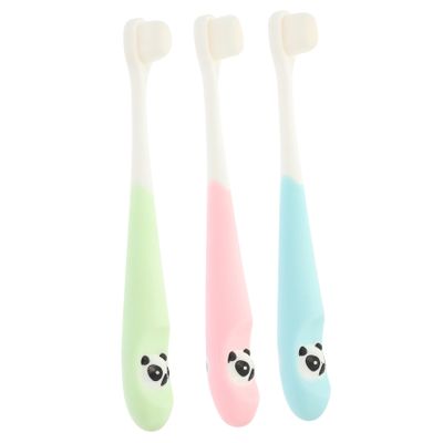minkissy 3pcs Boys and Girls Travel Toothbrush Boy Manual Brush Ergonomic Design for Household Daily Use Teeth Clean Tools Random Color