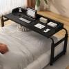 ZAIHW Bed Table with Wheels, Adjustable Height Overbed Desk, 120cm (47.2in) Black view 1