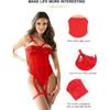 QIUXWJSX Women's Sexy Lace Bodysuit Plus Size Teddy Lingerie Babydoll Teddy Lingerie Backless Underwear Sleepwear Sleeveless One Piece Babydoll Lingerie/A/M view 4
