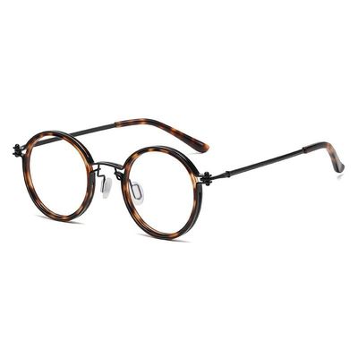 FUQINQINGOZ Retro Round Personality Reading Glasses Sturdy Anti Blue Light Computer Readers Eyewear Anti Glare Flat Light Mirror (Color : C2, Size : +150)