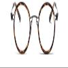 FUQINQINGOZ Retro Round Personality Reading Glasses Sturdy Anti Blue Light Computer Readers Eyewear Anti Glare Flat Light Mirror (Color : C2, Size : +150) view 2