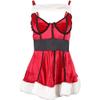 QIUXWJSX Women's Christmas Lingerie Set Halloween Christmas Sexy Velvet Dress Underwire Bra Fur Babydoll Lingerie 3XL-4XL Christmas Costume with Thong bodysuit/A/3XL view 4