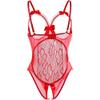 QIUXWJSX Sexy Women Lace Babydolls Sleepwear V-Neck Lingerie Babydoll Seductive Cutout Halter Bodysuit bodysuit/A/One side view 1