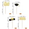 24 Pack 2024 Graduation Cupcake Toppers Glitter Class of 2024 Cupcake Picks Diploma Done Congrats Grad 2024 Cupcake Decorations for 2024 Graduation Theme Party Supplies Gold view 2