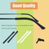 10 Pairs Eyeglasses Replacement Temples, Comfortable Eyeglass End Tips Ear Sock Pieces, Silicone Tube Sleeve End Tips for Thin Metal Eyeglass Legs(Black/Grey) view 2