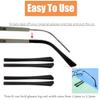 10 Pairs Eyeglasses Replacement Temples, Comfortable Eyeglass End Tips Ear Sock Pieces, Silicone Tube Sleeve End Tips for Thin Metal Eyeglass Legs(Black/Grey) view 4