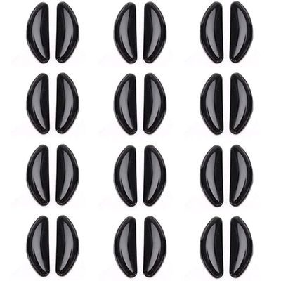 10Pairs Eyeglasses Non-Slip Silicone Nose Pieces Pads, Adhesive Glasses Nose Pads Cushions for Eyeglass Sunglasses(Black2.8mm)