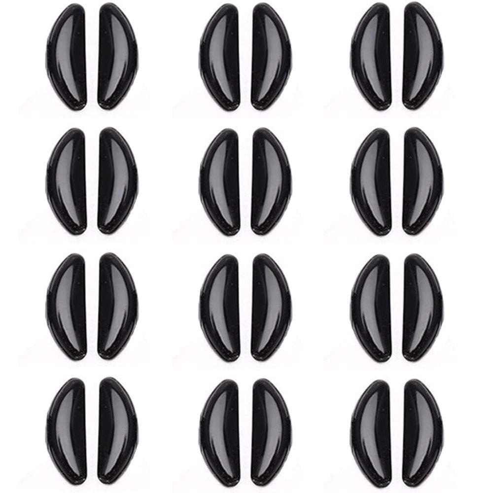 10Pairs Eyeglasses Non-Slip Silicone Nose Pieces Pads, Adhesive Glasses Nose Pads Cushions for Eyeglass Sunglasses(Black2.8mm)