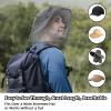 6 Pack Gray Mosquito Covers Wearable Head Net Face Mesh Protecting Net Mosquito Fly Insects Bugs Preventing for Outdoor Hiking Camping Fishing view 3
