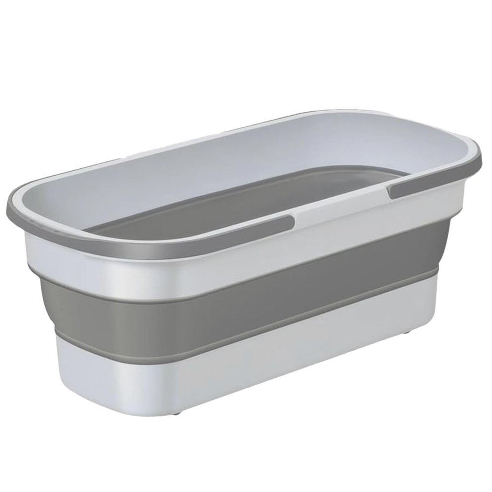 Multi-Purpose Rectangular Cleaning Bucket Collapsible Rectangular Handy Basket/Bucket Foldable Dish Tub Collapsible Long Mop Bucket for Housework
