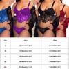 QIUXWJSX Lingerie Women Ladies Lace Lingerie Set and Thong Female Underwear Set Lace Push-Up Bra lingerie/B/XL view 3