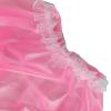 TOVCHEI Adult Pull on PVC Plastic Pants, Soft Panties, Quiet And Form Fitting Incontinence Waterproof Reusable Diaper Covers,Pink,L view 3