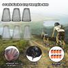 6 Pack Gray & Black Mosquito Covers Wearable Head Net Face Mesh Protecting Net Mosquito Fly Insects Bugs Preventing for Outdoor Hiking Camping Fishing view 2