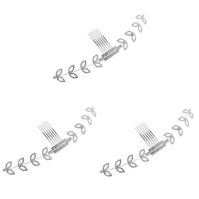 MAGICLULU 3pcs Adjustable Ear Rhinestone Comb Headwear for Featuring Extension Strap and Hooks for Comfortable Wear During Everyday Activities