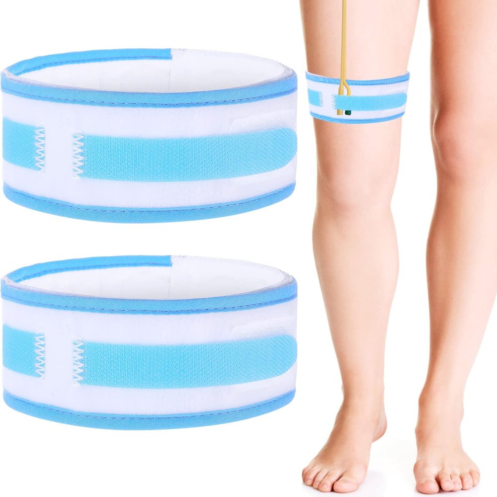 AQUASHIELDING Catheter Leg Bag Holder, Catheter Leg Strap Urinary Drainage Tube Holder, Catheter Stabilization Device Anti Slip Anti Irritation Catheter Holder(5 Pcs)
