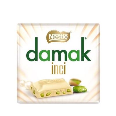 Damak nci White Chocolate with Pistachio 60g (Pack Of 6) Delicious Tasty And Twisty Treat Gift Hamper, For Christmas,Birthday,Easter Gift