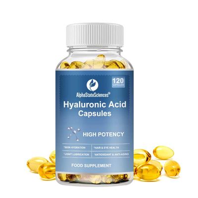 AlphaStateSciences RevitalizeXtra Hyaluronic Acid - 120 SoftGel Capsules, Hyaluronic Acid 250mg, Vitamin C 25mg, Biotin 5000mcg - 2 Month Supply for Radiant Skin, Hair, and Joint Health