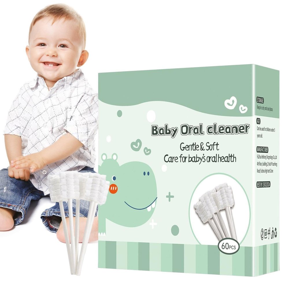 120 Flexible Baby Tongue Cleaner with Paper Handle - Soft Oral Cleaner for Newborns and Infants, Upgraded Gum Scraper