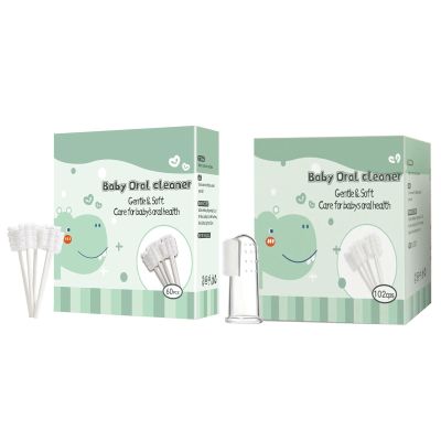 120 Baby Oral Cleaner - Upgraded Baby Tongue Brush, Infannt Toothbrush with Paper Handle | Flexible Baby Tongue Scraper, Soft Baby Gum Cleaner, Tongue Cleaner for Newborns