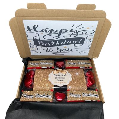 Personalised Age Birthday chocolate box - style 1