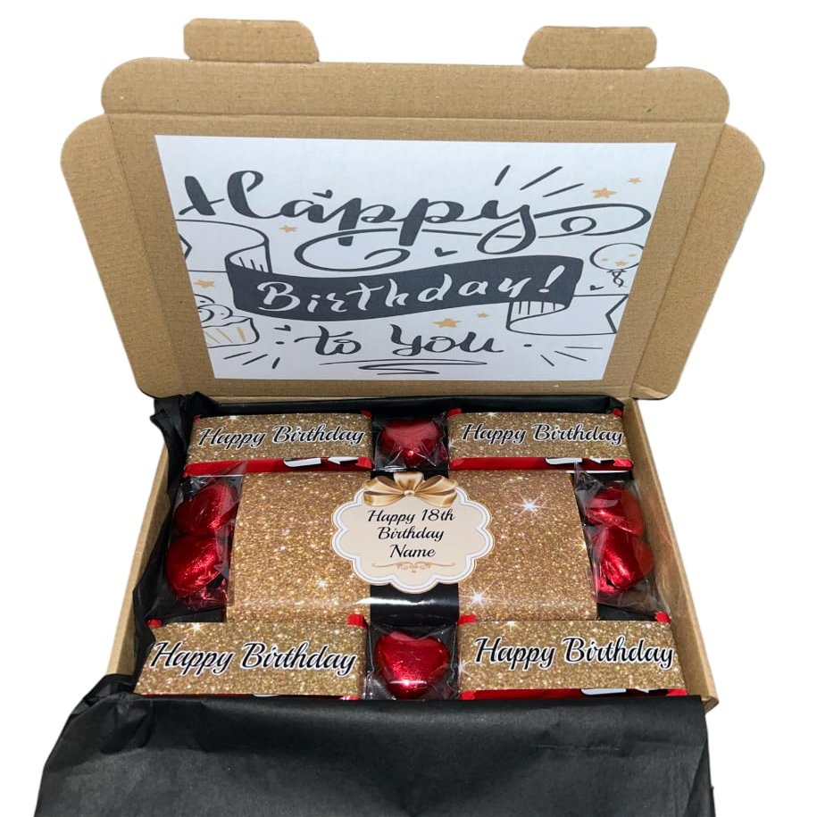 Personalised Age Birthday chocolate box - style 1