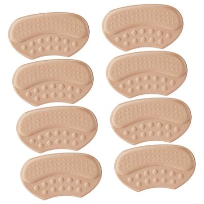 minkissy 4sets High Heel Cushion Pads for Big Shoes Breathable Heel Grips Adhesive Insoles for Women 4pairs*4