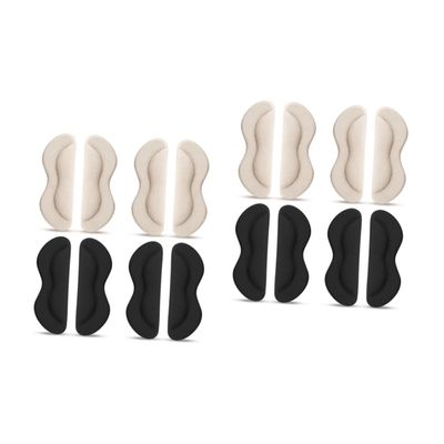 minkissy 2sets Adhesive Heel Patches Heel Liner Pads for Shoes Comfortable and Odor-Resistant Grips 4pairs*2