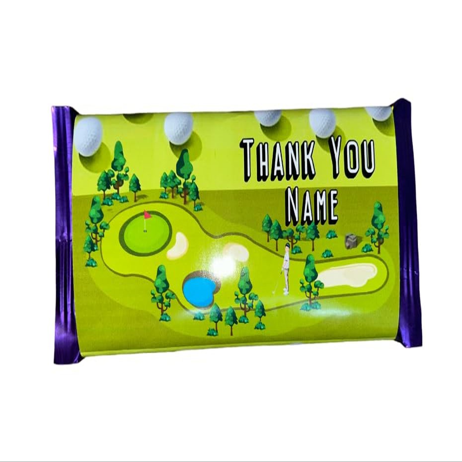 Personalised Golf Chocolate Bar- Thank You
