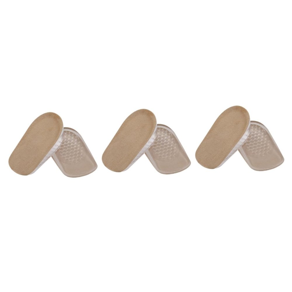 minkissy 3pcs Shoe Liners 1cm Riser Invisibility Heel Cushions Leather Inserts Forefoot Pads Comfortable for Day Wear