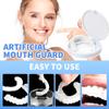 2 Pairs False Teeth Cosmetic Veneer Top and Bottom Natural Tone Instant Veneers Dental Silicone Tooth Whitening Temporary Dentures for Men and Women Perfect Smile view 3