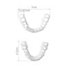 2 Pair False Teeth Veneers Top and Bottom Fake Teeth Dentures, Cosmetic Teeth Whitening Temporary Tooth Replacement with Mini Tweezers for Men Women Adult view 2