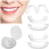1 Pair Temporary Smile Veneers Teeth False Teeth for Men and Women- Comfort Fit Flex Cosmetic Teeth, One Size Fits Most, Comfortable Top and Bottom Veneer view 1