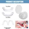 1 Pair Temporary Smile Veneers Teeth False Teeth for Men and Women- Comfort Fit Flex Cosmetic Teeth, One Size Fits Most, Comfortable Top and Bottom Veneer view 3