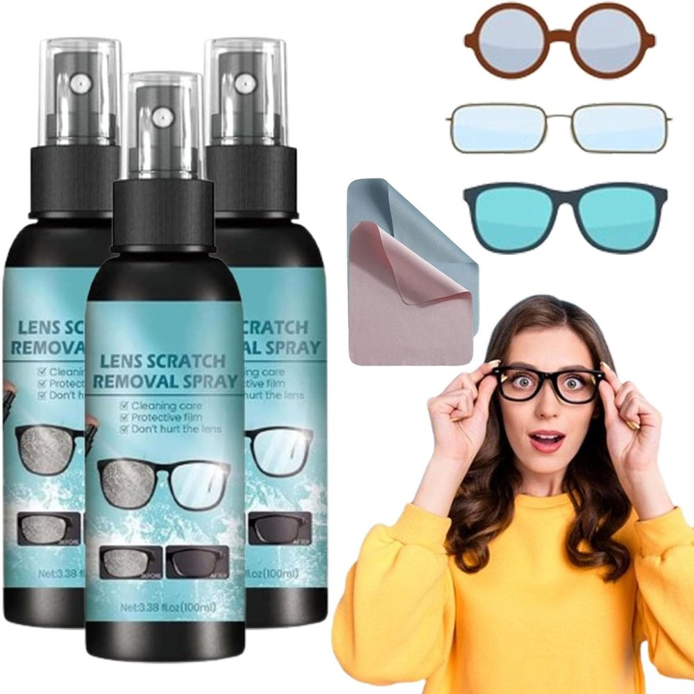 2024 New Lens Mark Remover Spray Sunglasses Mark Remover Repair Lens Glass Scratches Lens Scratch Removal Spray Glass Mark Remover Glasses Cleaning Tool for Lens Screen