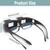 Lazy Glasses, 90 Degree Reading Glasses Horizontal Prism Glasses for Lying Down Reading Glasses and Watching TV Glasses on Bed Upside Down Goggles view 2