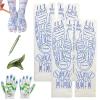 Reflexology Socks with Massage Tool, Reflexology Socks, Acupressure Socks, Reflexology Socks and Gloves with Trigger Point Massage Tool Foot Pain Relief for Unisex (2Pairs-Men) view 1
