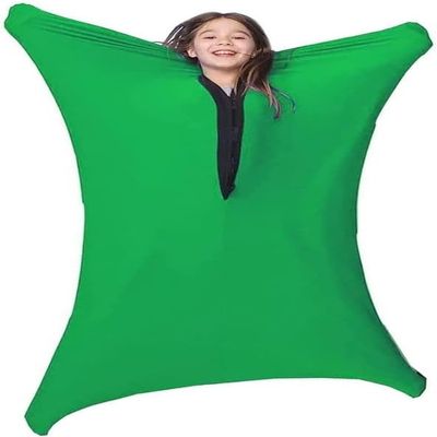 BANTASE Sensory Sox Stretchy Body Socks Full Body Wrap To Relieve Stress Hyposensitivity Great For Boys Girls With Autism Anxiety (Color : Grn, Size : XL)
