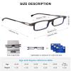 OKH Blue Light Blocking Ultra Thin Lightweight Reading Glasses Women Men Anti Eyestrain Compact Readers with Portable Stretchable Flat Case Black +2.0 view 2