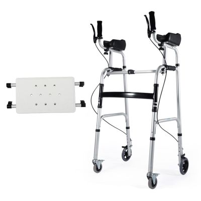 Wheeled Walking Frame, Height Adjustable Walker with Armrest Pads and Wheels, Foldable Rehabilitation Auxiliary Mobility Aids for Elderly Disabled,C Star of Light
